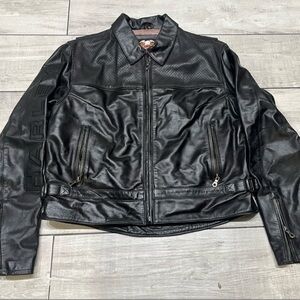 VTG 90s HARLEY DAVIDSON LEATHER  MOTORCYCLE JACKET WOMEN'S SIZE LW